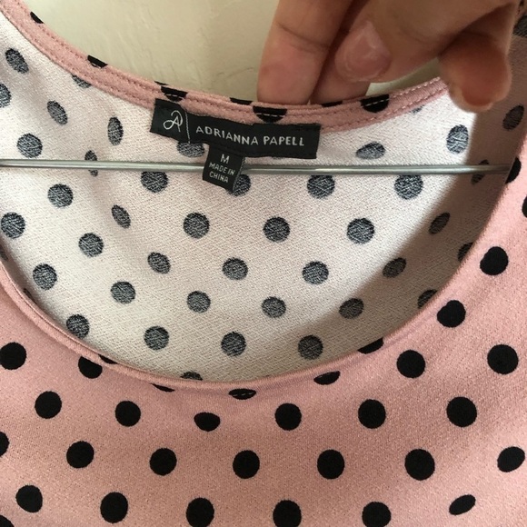 Adrianna Papell Cold Shoulder Polka Dot Blouse - Picture 3 of 8
